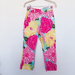 Lilly Pulitzer‎ Vintage Y2K Liza Capri Floral Cropped Pants Multicolor Size 0